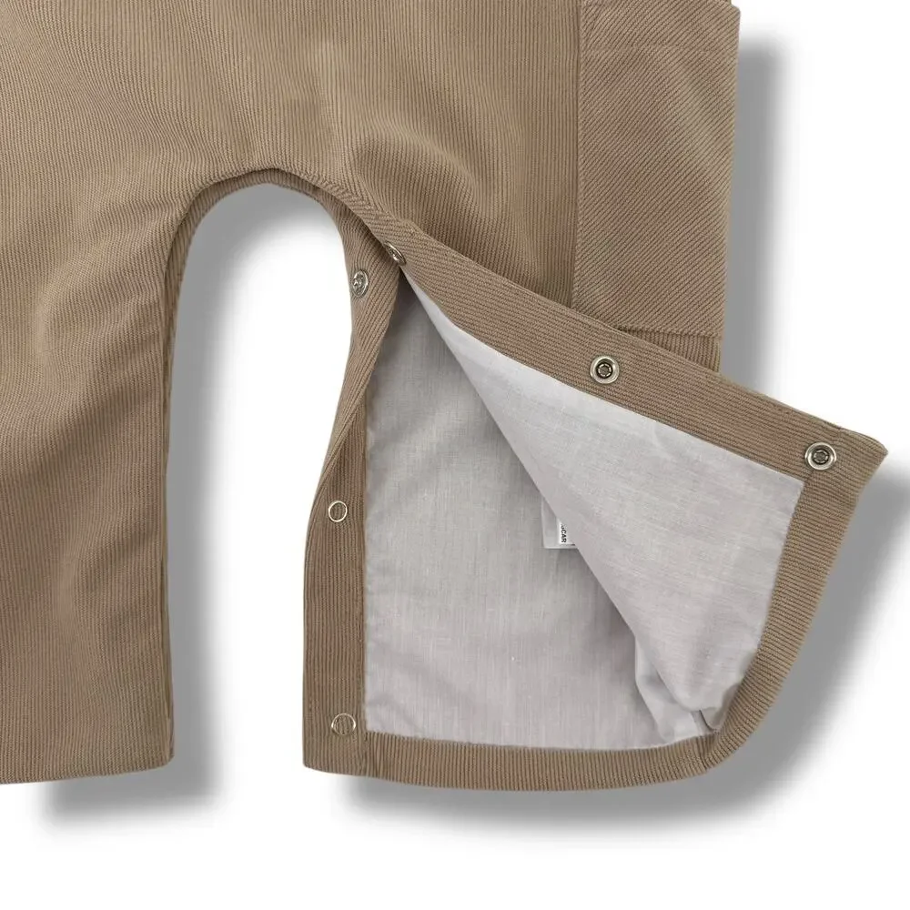 Edgehill Collection Cargo Corduroy Overalls Set Baby Boy Size 12 M Stitch Collar